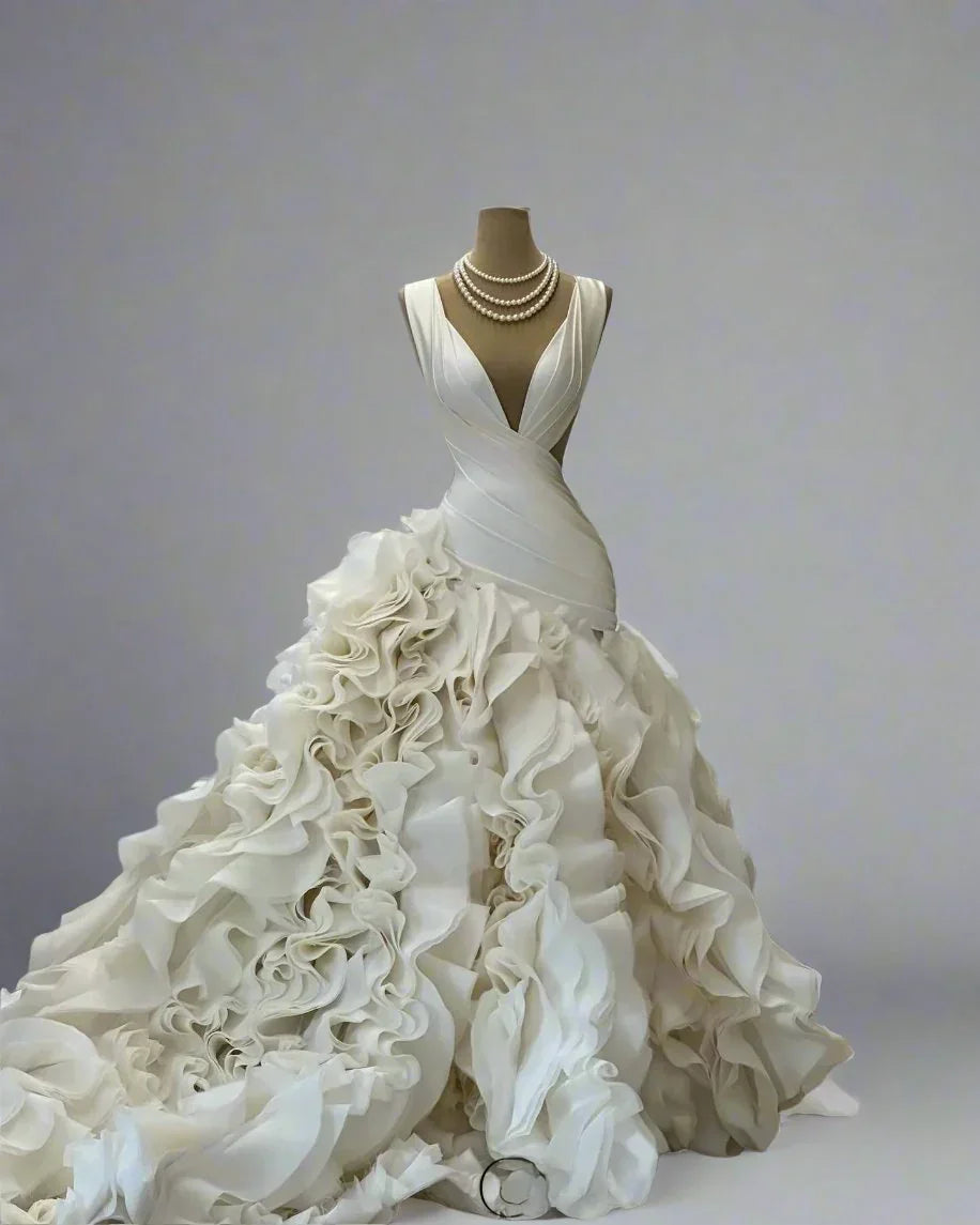 Luxury High-Neck Rhinestone Gown