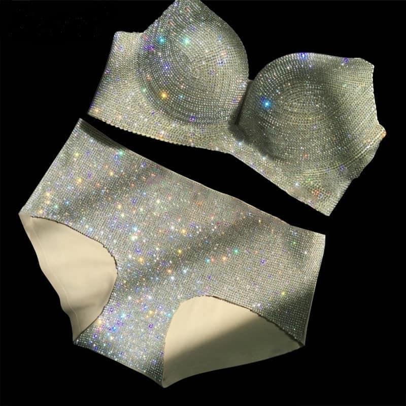 Custom blinged out/ rhinestone bras, Wnique made to order Any size, any  color, any design. $84.99, via .