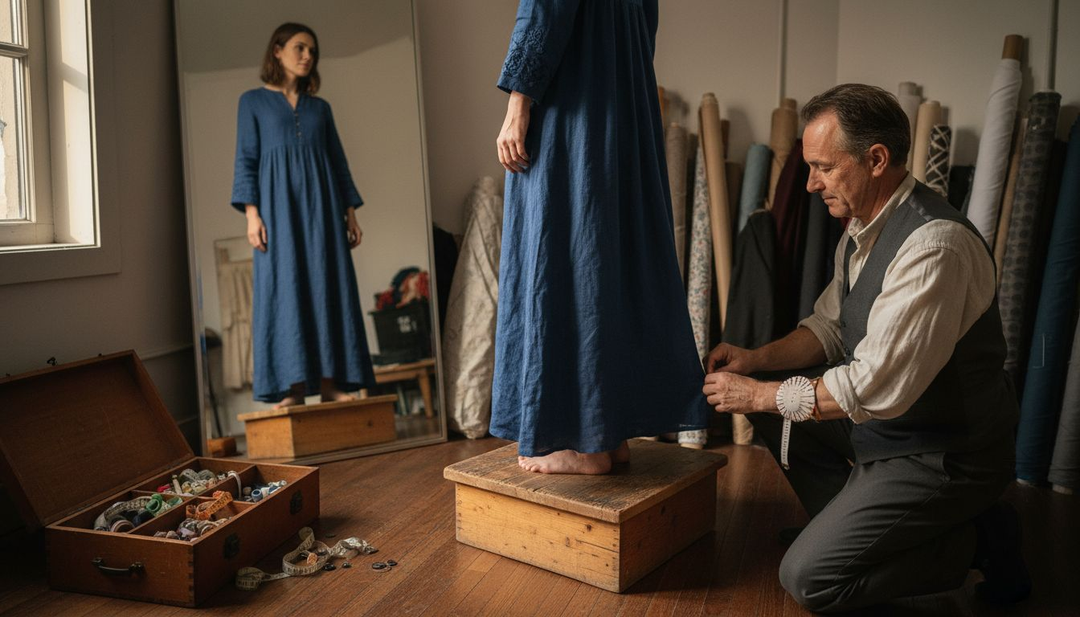 Woman in tailoring studio during fitting