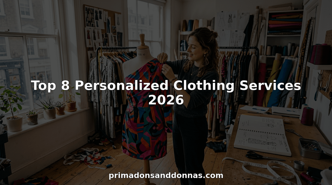 Fashion designer adjusting dress in sunlit studio