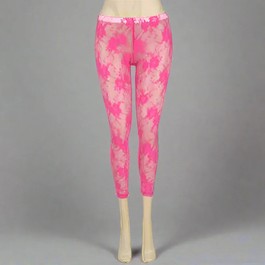 Lace Look Capri Tights- Prima Dons and Donnas