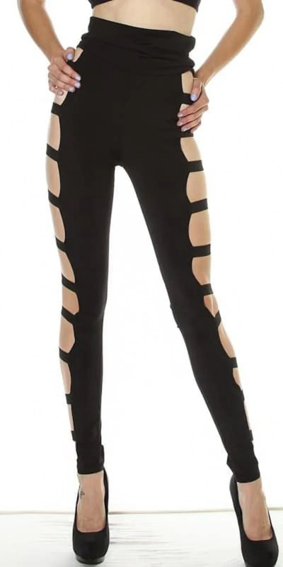 High Waist Side Bands Leggings- Prima Dons and Donnas