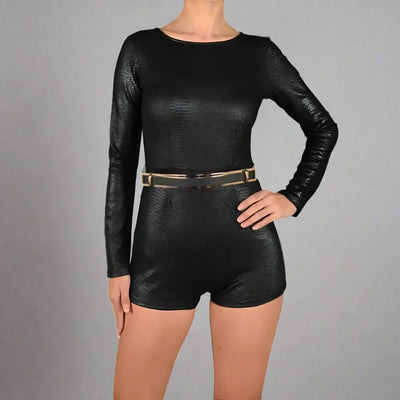 Reptile Shorts Romper- Prima Dons and Donnas