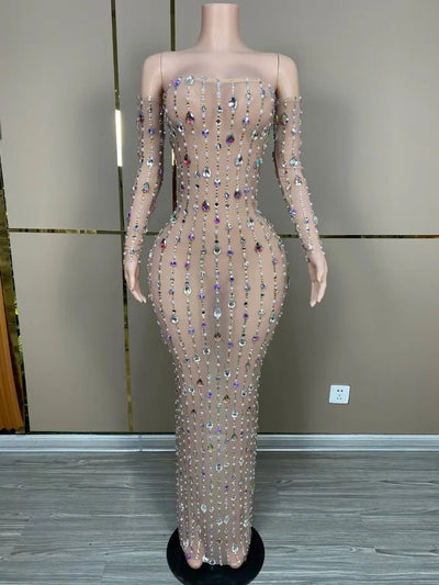 Rhinestone Maxi Dress 2