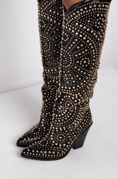 Cowboy Calf Rhinestuds Boots