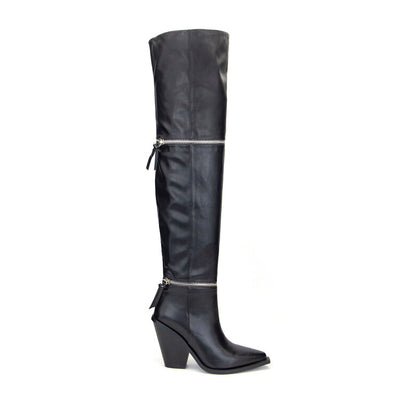 Zipper Over The Knee Boots