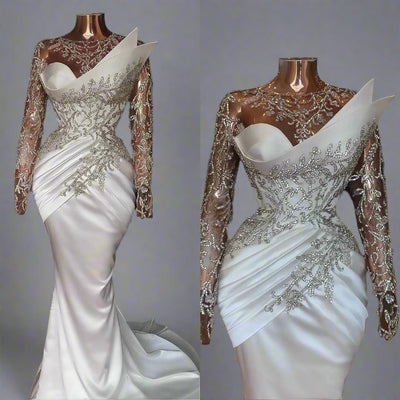 Luxury Rhinestone Crystal Wedding Gown 2