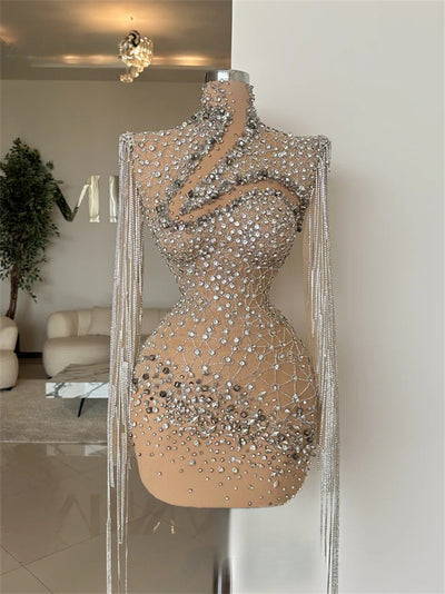 Luxury Beaded Crystal Dress