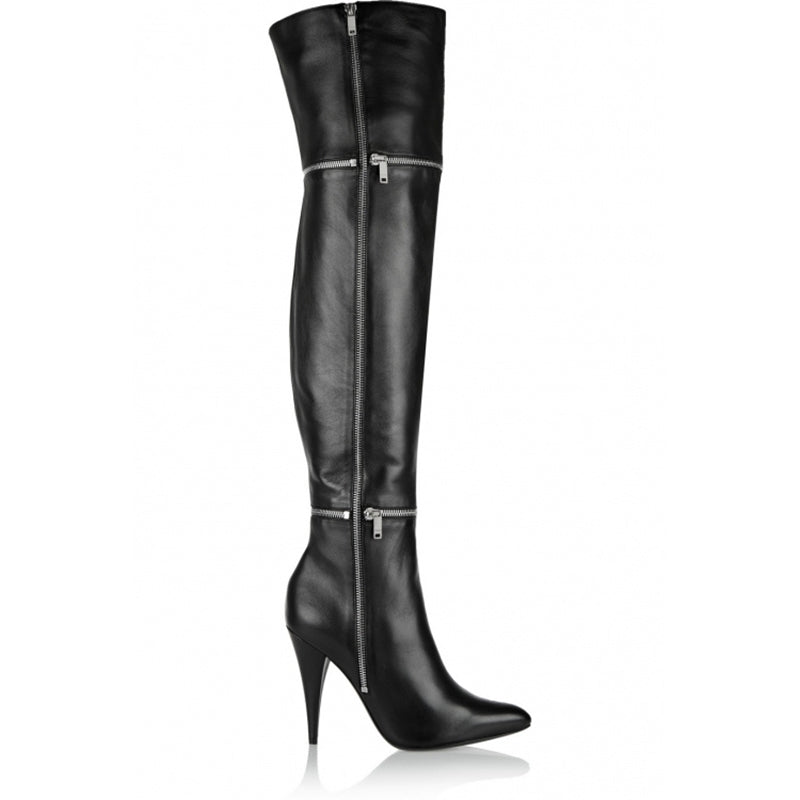 Zipper Over The Knee Boots