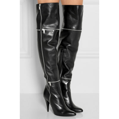 Zipper Over The Knee Boots