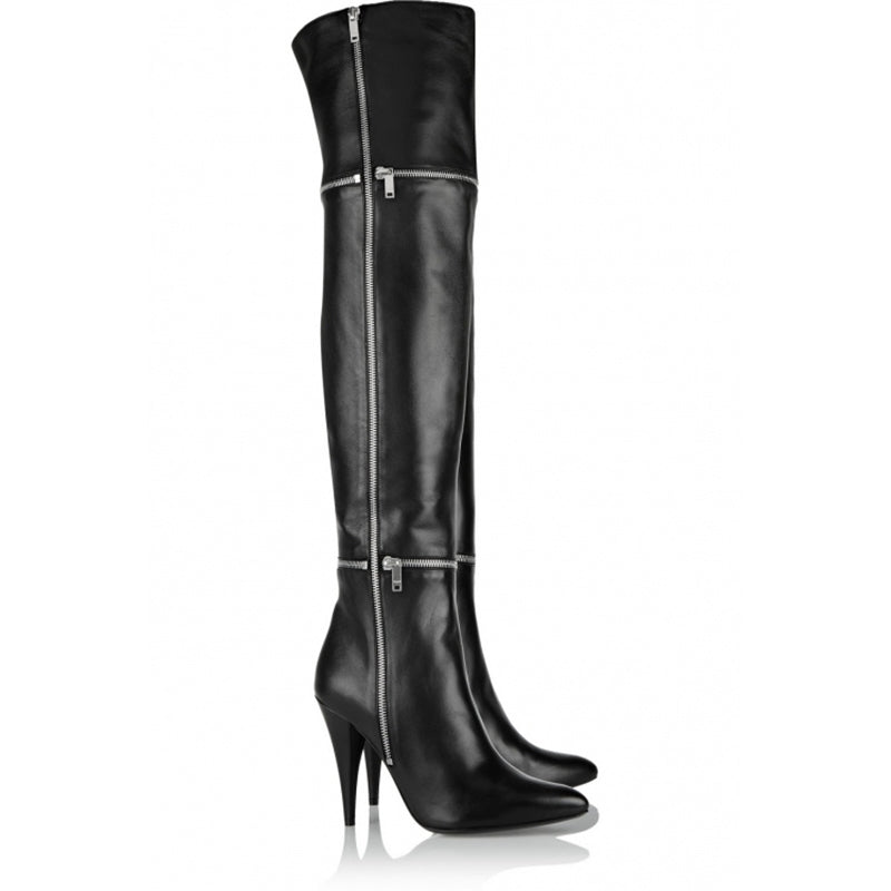 Zipper Over The Knee Boots