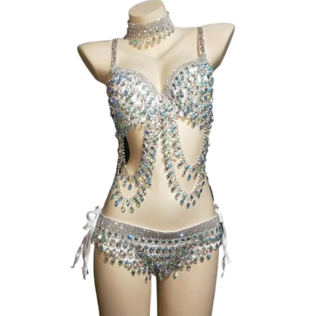 Custom Rhinestone Bra Set 2