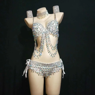 Custom Rhinestone Bra Set 2