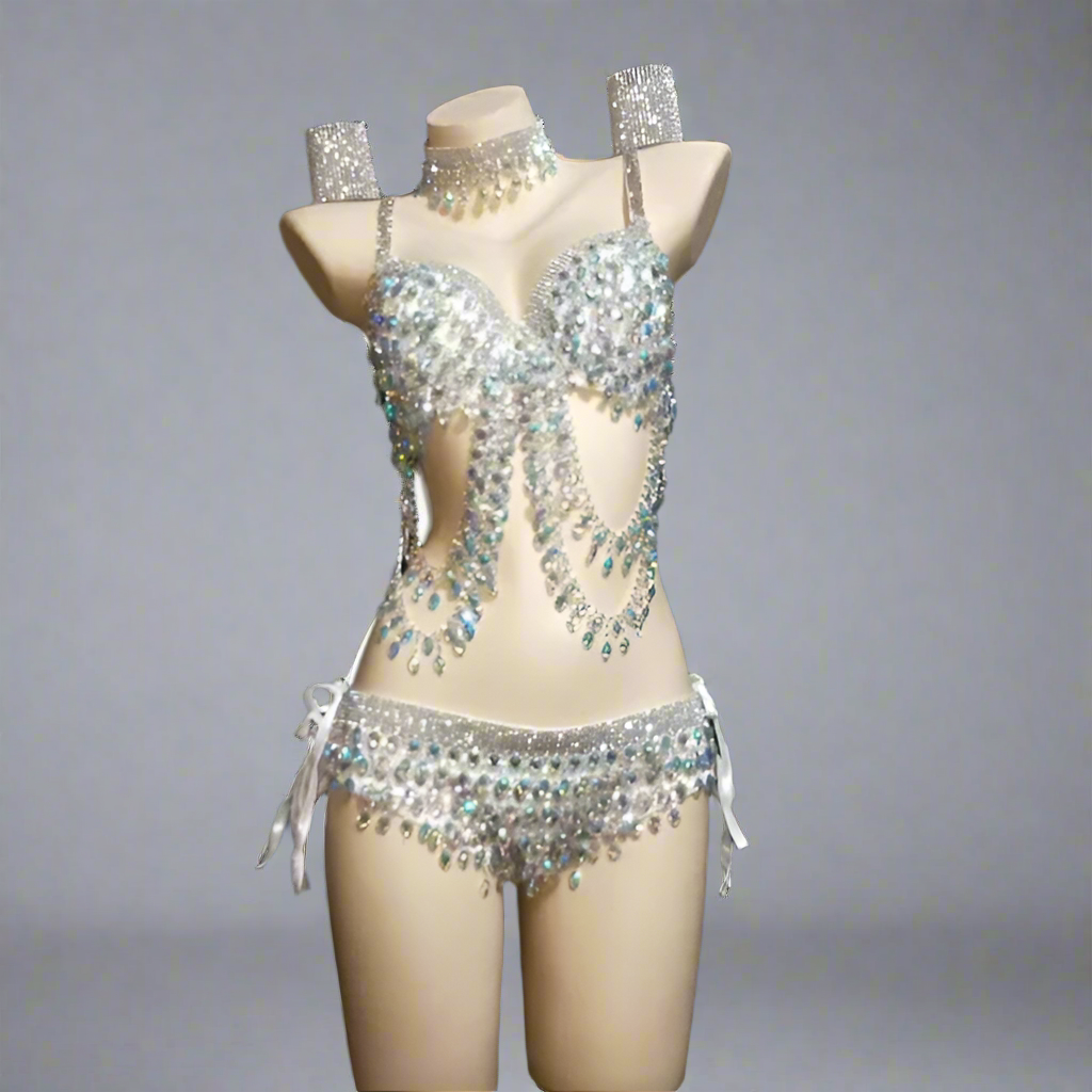 Custom Rhinestone Bra Set 2