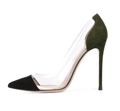 Two Tone Pumps Heel