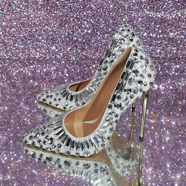 Pumps Rhinestone Studded Heel 2