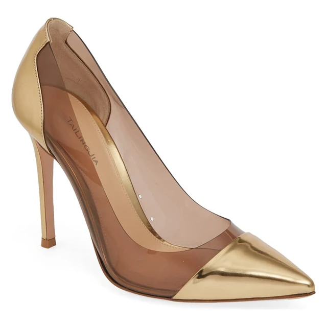 Two Tone Pumps Heel