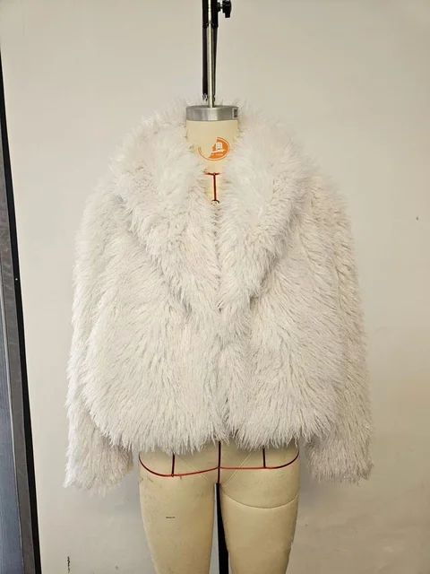 Fluffy Crop or Full Length Mongolian Faux Fur Coat