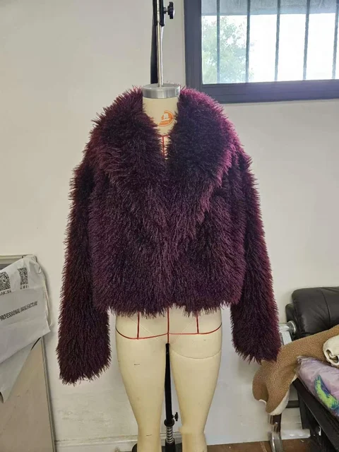 Fluffy Crop or Full Length Mongolian Faux Fur Coat