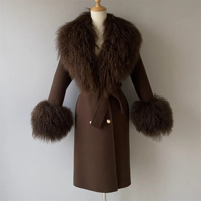 Trench Fur Collar Coat