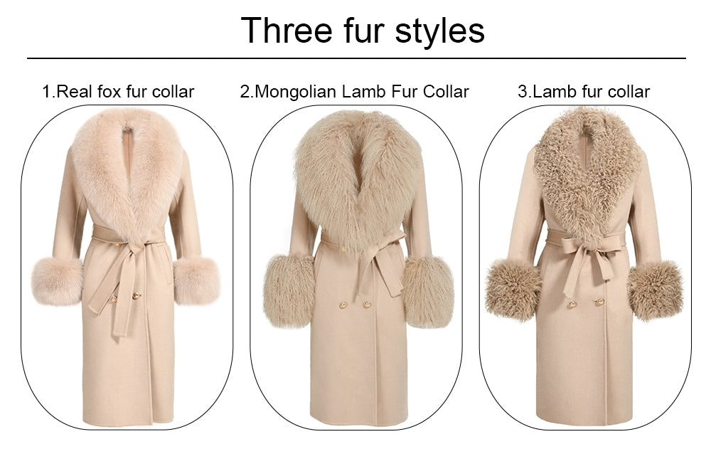 Trench Fur Collar Coat