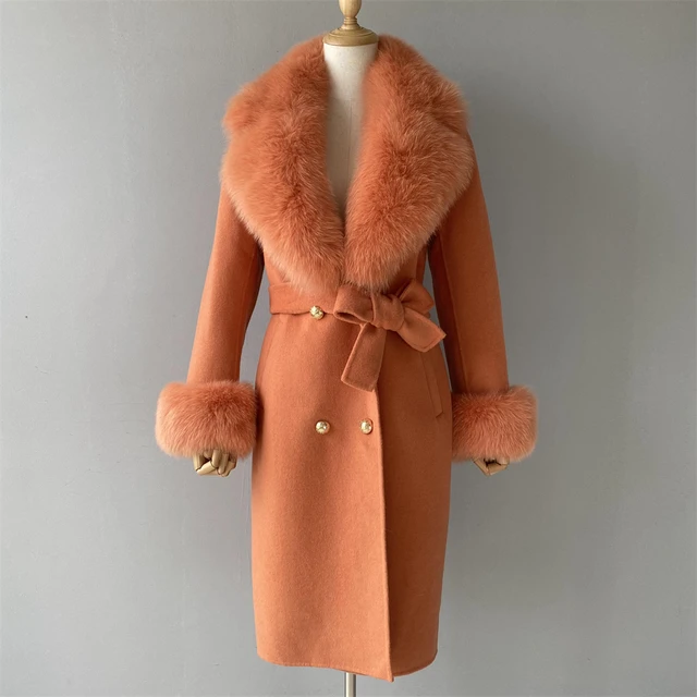 Trench Fur Collar Coat