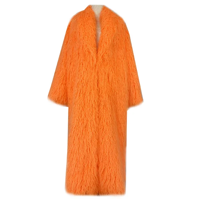 Fluffy Crop or Full Length Mongolian Faux Fur Coat