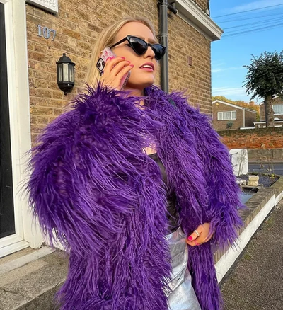 Fluffy Crop or Full Length Mongolian Faux Fur Coat