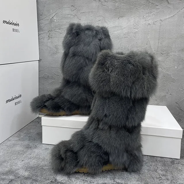 Ankle or Calf  Fur Winter Boots