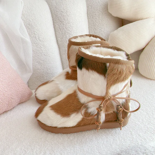 Lamb Wool Ankle or Calf  Fur Winter Boots