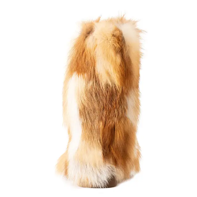 Multi Color Faux Fur Winter Flat Boots