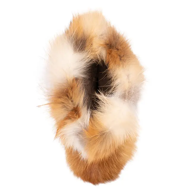 Multi Color Faux Fur Winter Flat Boots