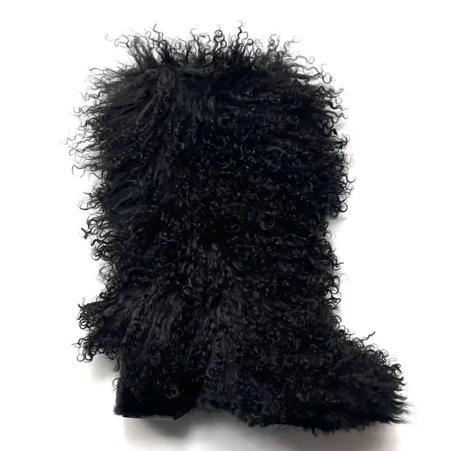 Lamb Mongolian Calf  Fur Winter Boots