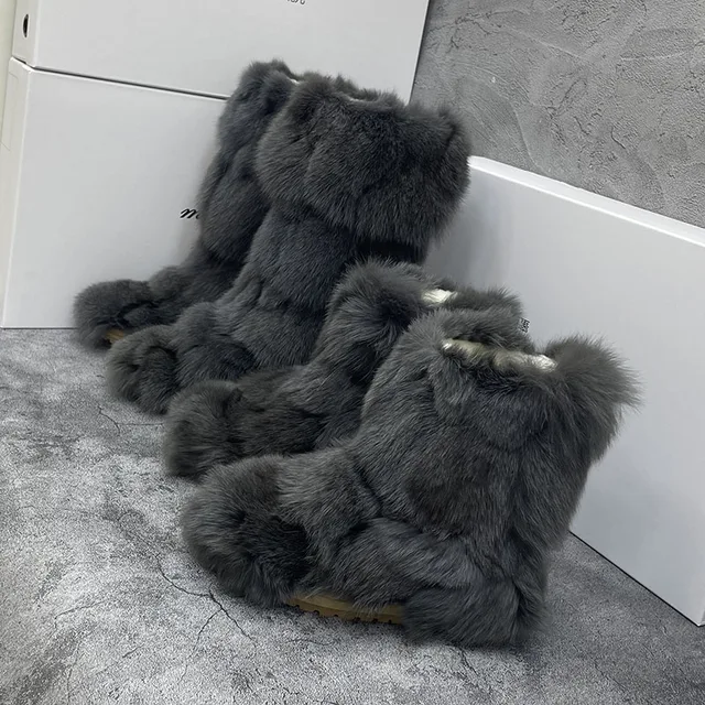 Ankle or Calf  Fur Winter Boots