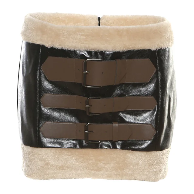 Faux Shearling Mini Skirt