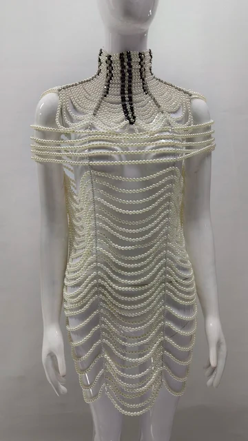 Multi Wear Pearl Chain Dress 2