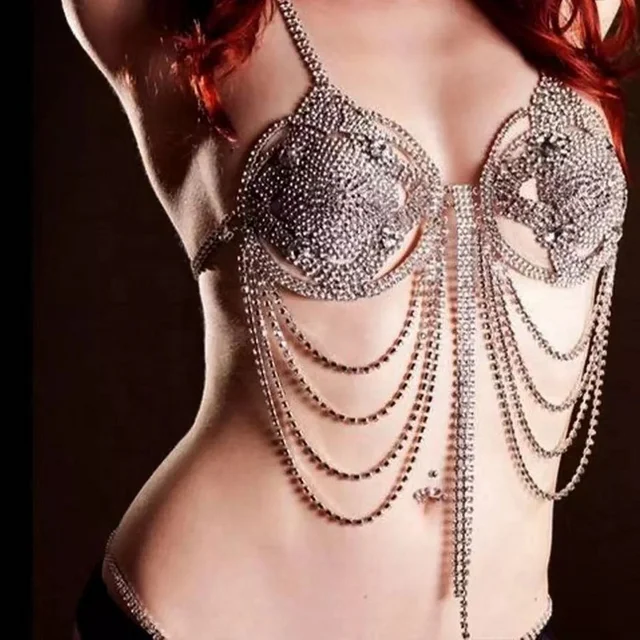 Rhinestone Bra Set Body Jewelry (Ready to Ship)