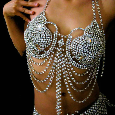 Rhinestone Bra Set Body Jewelry (Ready to Ship)