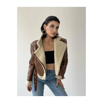 Shearling Crop Coat