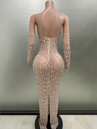 Rhinestone Maxi Dress 2