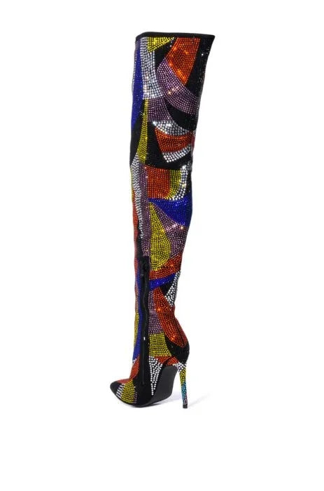 Colorful Crystal Boots