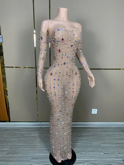 Rhinestone Maxi Dress 2