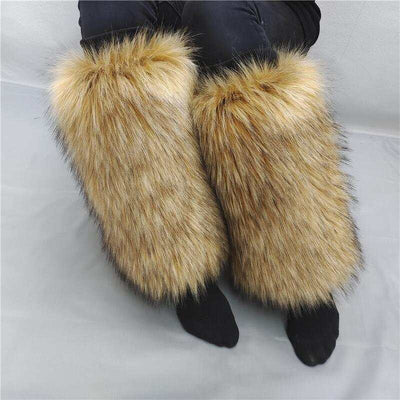 Faux Fur Leg Warmers 2