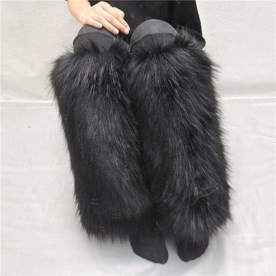 Faux Fur Leg Warmers 2