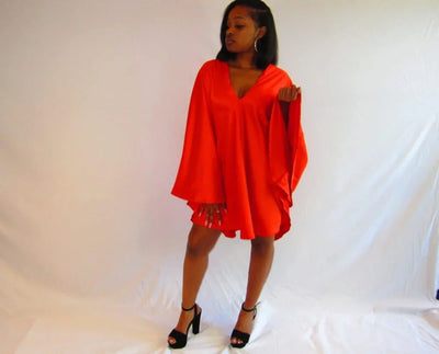 Tangerine Baby Doll Dress- Prima Dons and Donnas