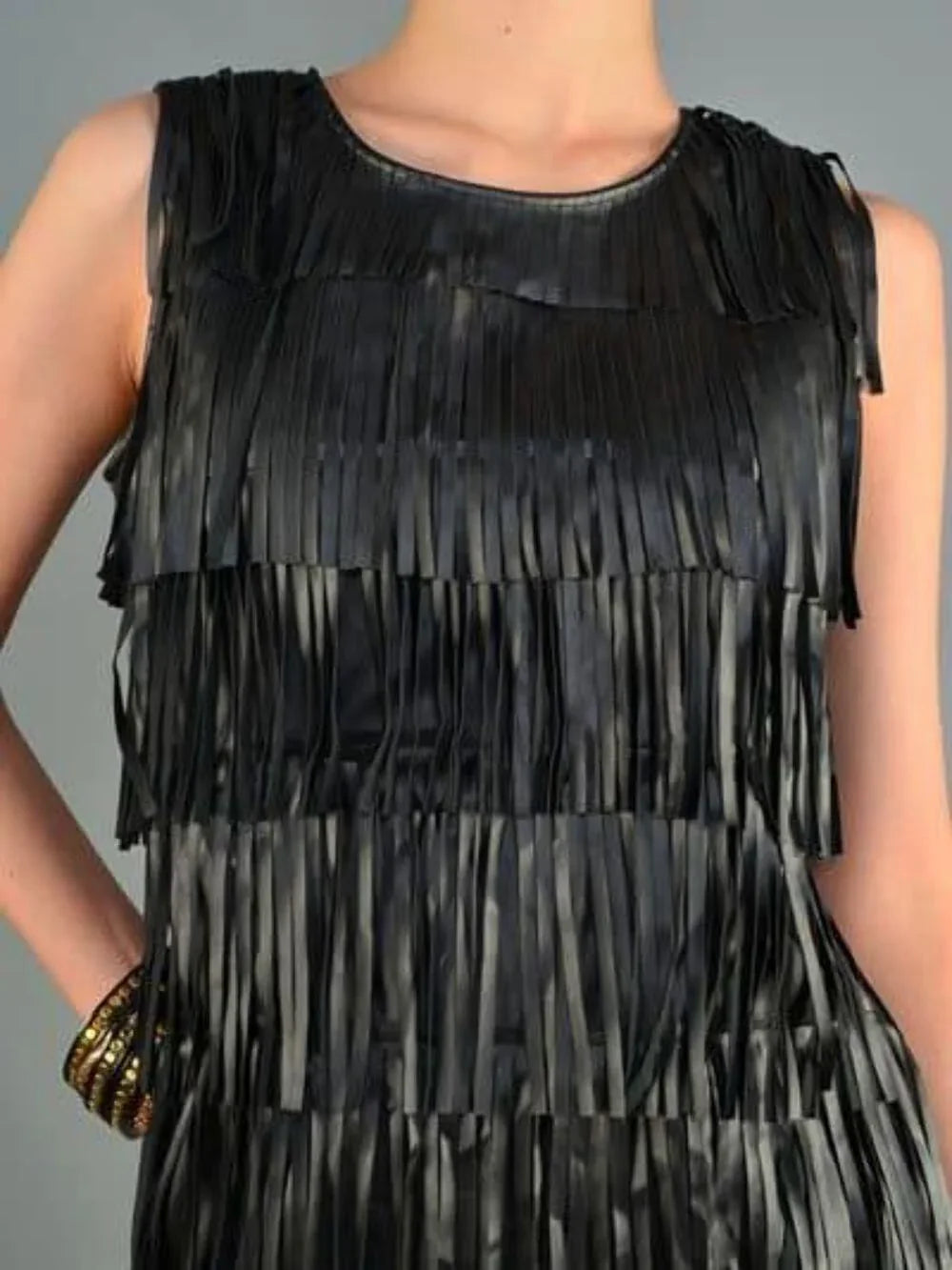 Metallic Fringe Flapper Dress- Prima Dons and Donnas