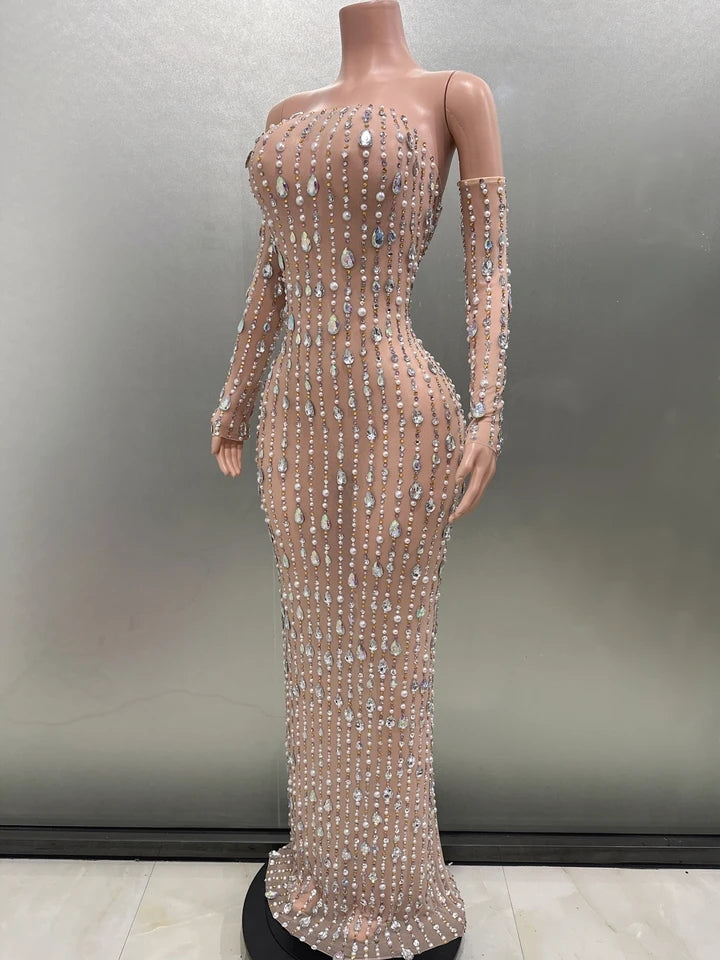 Rhinestone Maxi Dress 2