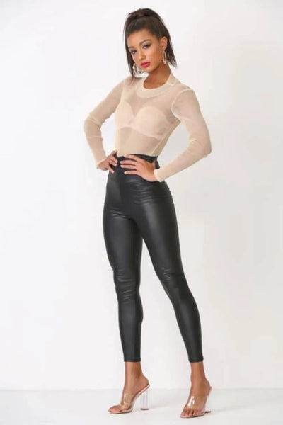 Lame Metallic High Waist Leggings- Prima Dons and Donnas
