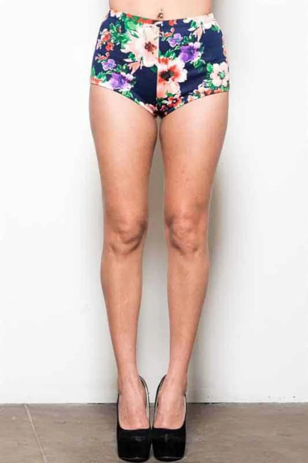 Floral Boy Shorts - Lightweight Breathable Fabric, Elastic Waistband Casual Summer Shorts