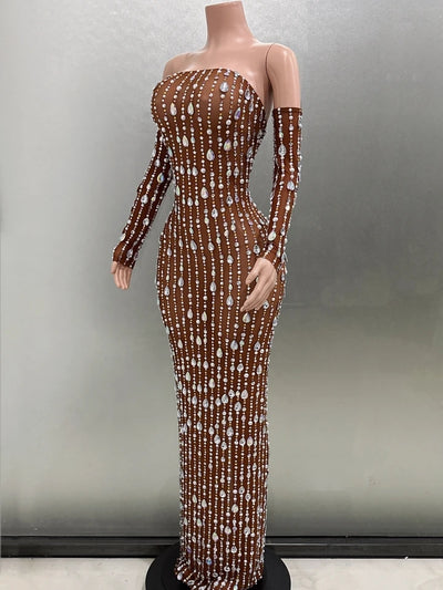 Rhinestone Maxi Dress 2